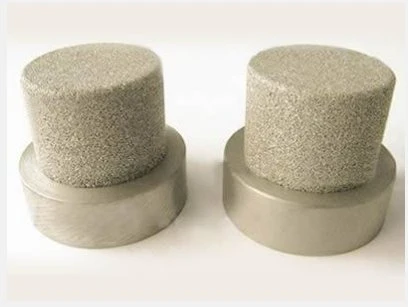 The cylindrical stainless steel sintered fiber elements .png