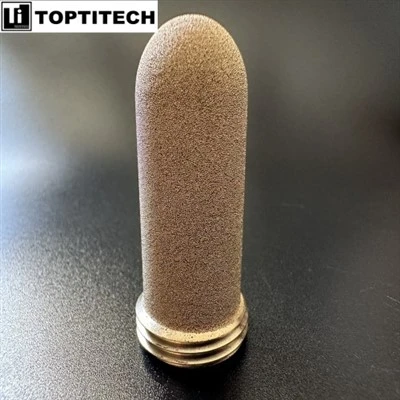 Bộ lọc bằng đồng thiêu kết kim loại xốp với một đầu kín